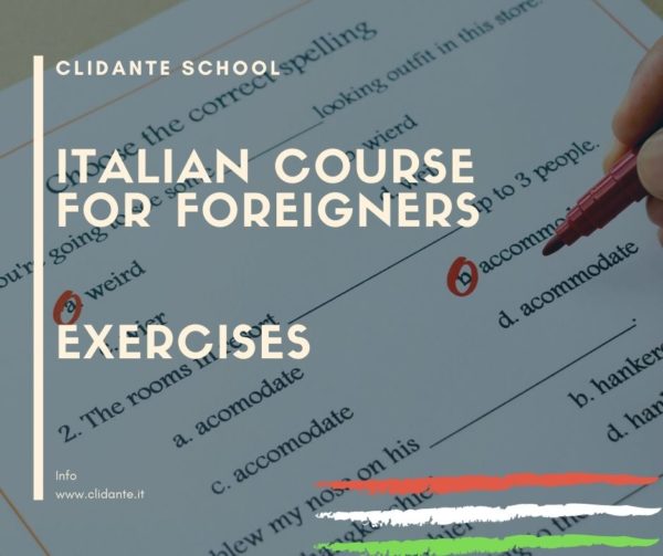 Italian course for foreigners exercises