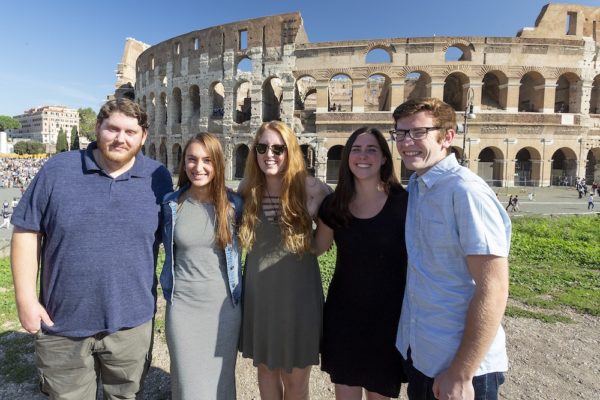Students attending Italian language courses for foreigners in Rome, Italy