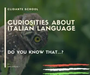 Blog article curiosities about italian language