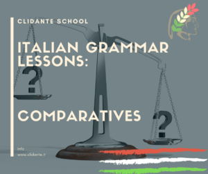 Blog article about italian grammar lesson comparatives